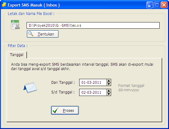 export-sms-tanggal export sms sesuai tanggal