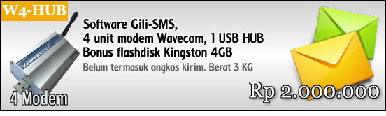 Software Gili-SMS Paket W4 USB HUB