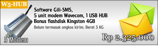 Software Gili-SMS Paket W5 USB HUB